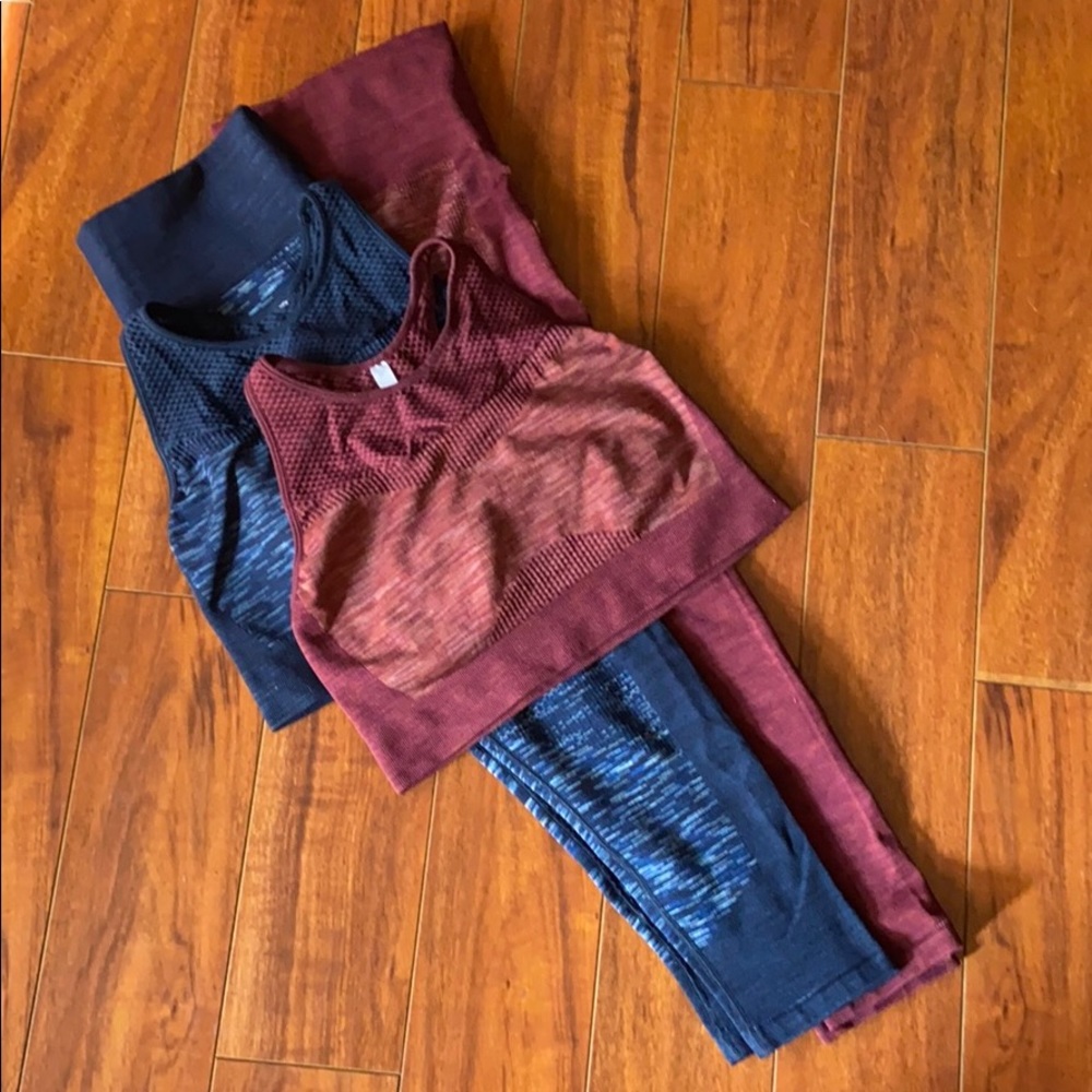 BUNDLE! 2 leggings & matching sports bras